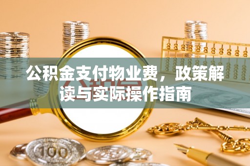 大兴公积金支付物业费，政策解读与实际操作指南