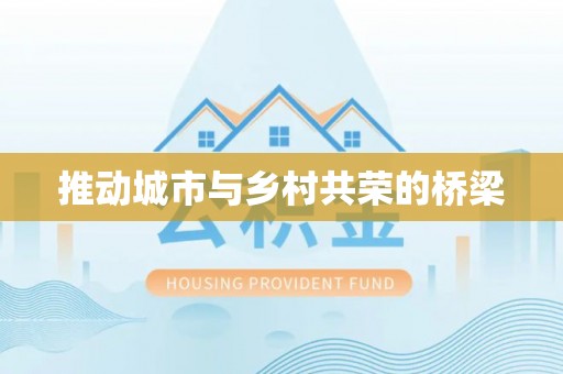 大兴推动城市与乡村共荣的桥梁