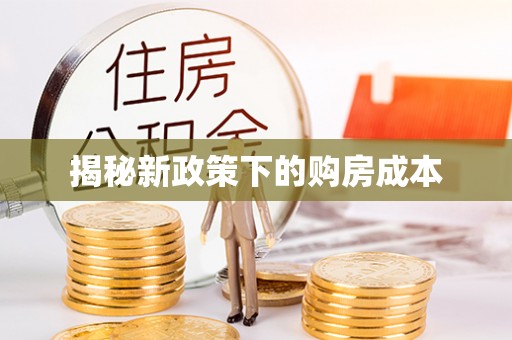大兴揭秘新政策下的购房成本