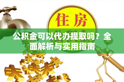 大兴公积金可以代办提取吗？全面解析与实用指南