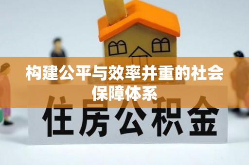 大兴构建公平与效率并重的社会保障体系