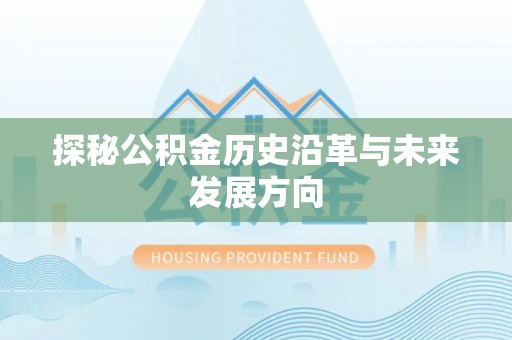 大兴探秘公积金历史沿革与未来发展方向