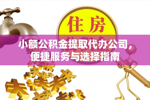 大兴小额公积金提取代办公司，便捷服务与选择指南